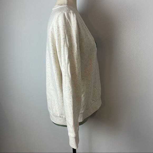 Vintage Levi’s White Confetti Crew Neck Pullover Cotton Sweatshirt size L - Picture 6 of 12